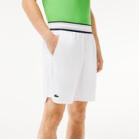 Short Lacoste Daniil Medvedev Sport Blanco  Offre - Pas cher
