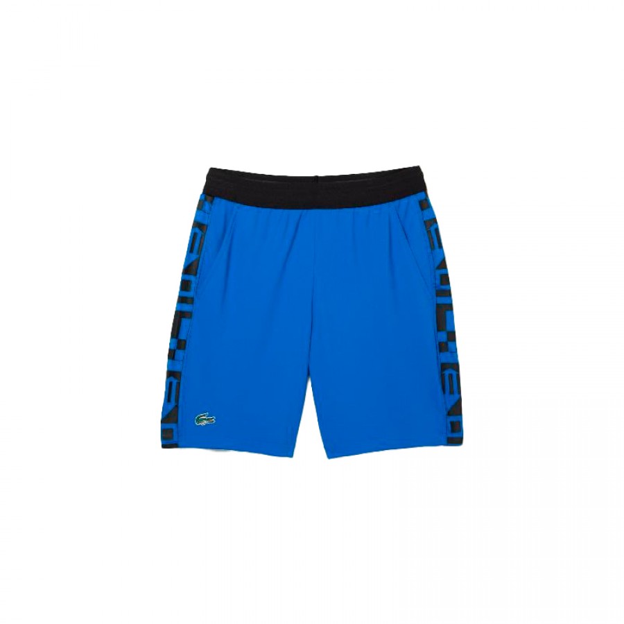 Short Lacoste Sport Azul Estampado  Offre - Pas cher