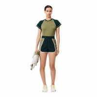 Calcões Lacoste Ultra Dry Verde Kaki Alce  Oferta + Barato