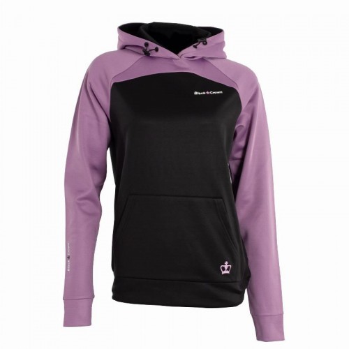 Sudadera Black Crown Merida Rosa Negro Mujer