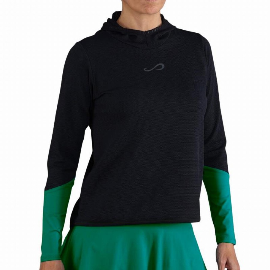 Sweat-shirt Endless Breath Line Noir petrole  Offre - Pas cher