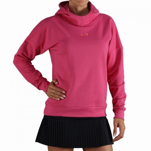 Sweat à capuche fuchsia creux sans fin
