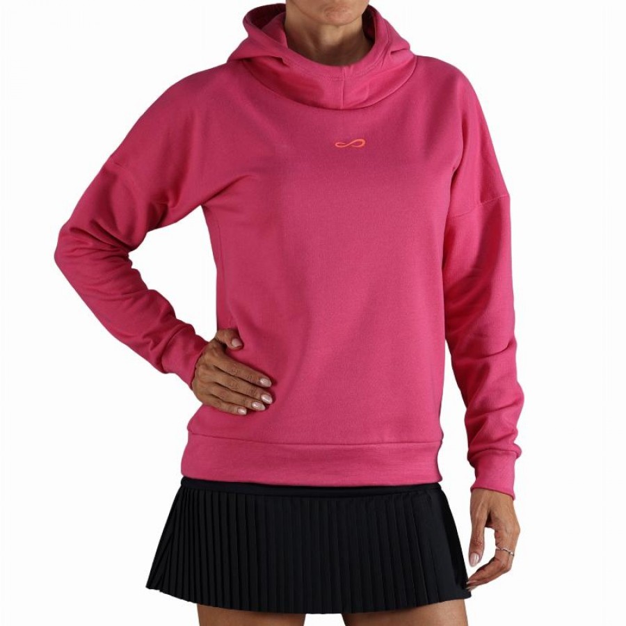 Sweat à capuche fuchsia creux sans fin