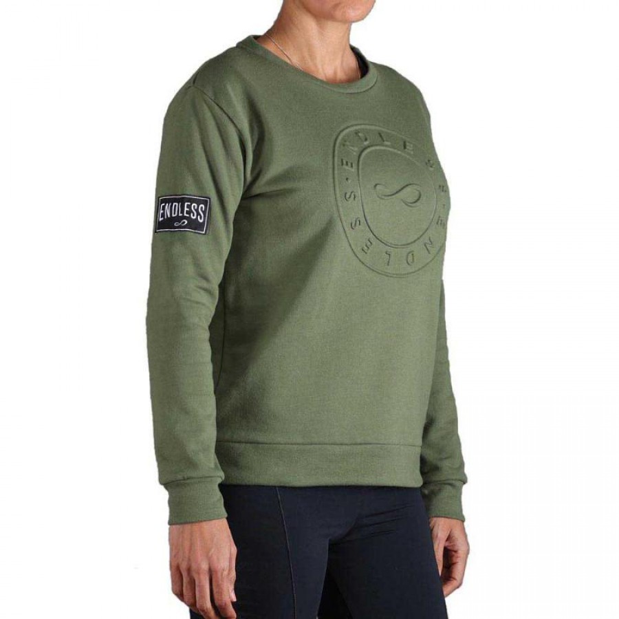 Endless Inner Sweatshirt Green Army  Offer + Cheap