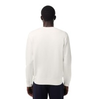 Sweat-shirt en peluche Lacoste blanc  Offre - Pas cher