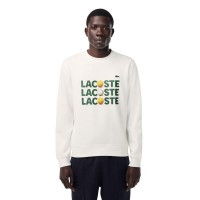 Sweat-shirt en peluche Lacoste blanc  Offre - Pas cher
