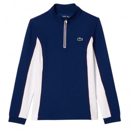 Lacoste Ultra Dry Navy Blue White Women''s Sweatshirt