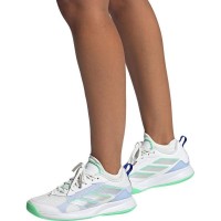 Baskets Femme Adidas AvaFlash Blanc Menthe Argente  Offre - Pas cher