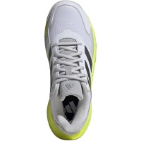 Zapatillas Adidas CourtJam Control 3 Blanco Plata Lucid Limon Mujer  Oferta + Barato