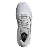 Zapatillas Adidas CourtJam Control 3 Blanco Plata Rojo Mujer  Oferta + Barato