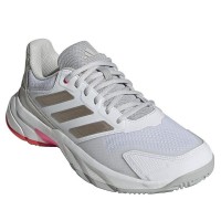 Zapatillas Adidas CourtJam Control 3 Blanco Plata Rojo Mujer  Oferta + Barato