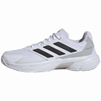 Adidas CourtJam Control Blanc Noir Gris Chaussures