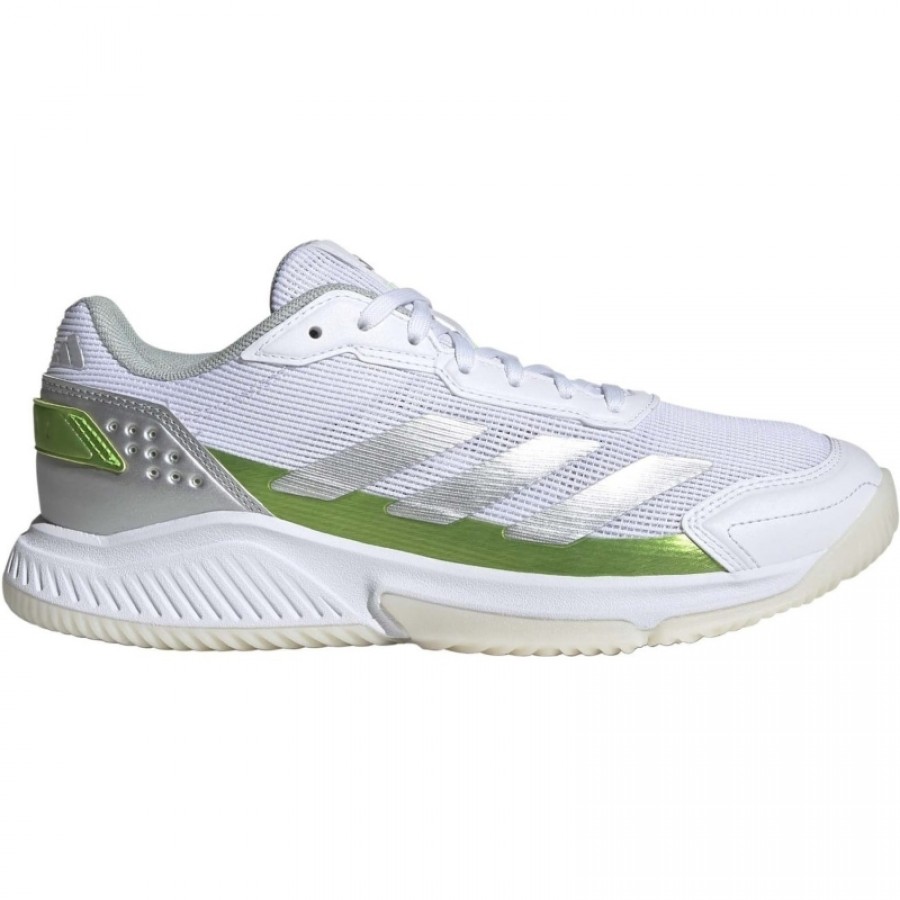 Adidas Courtquick Padel Blanc Argent Vert Baskets Femme  Offre - Pas cher
