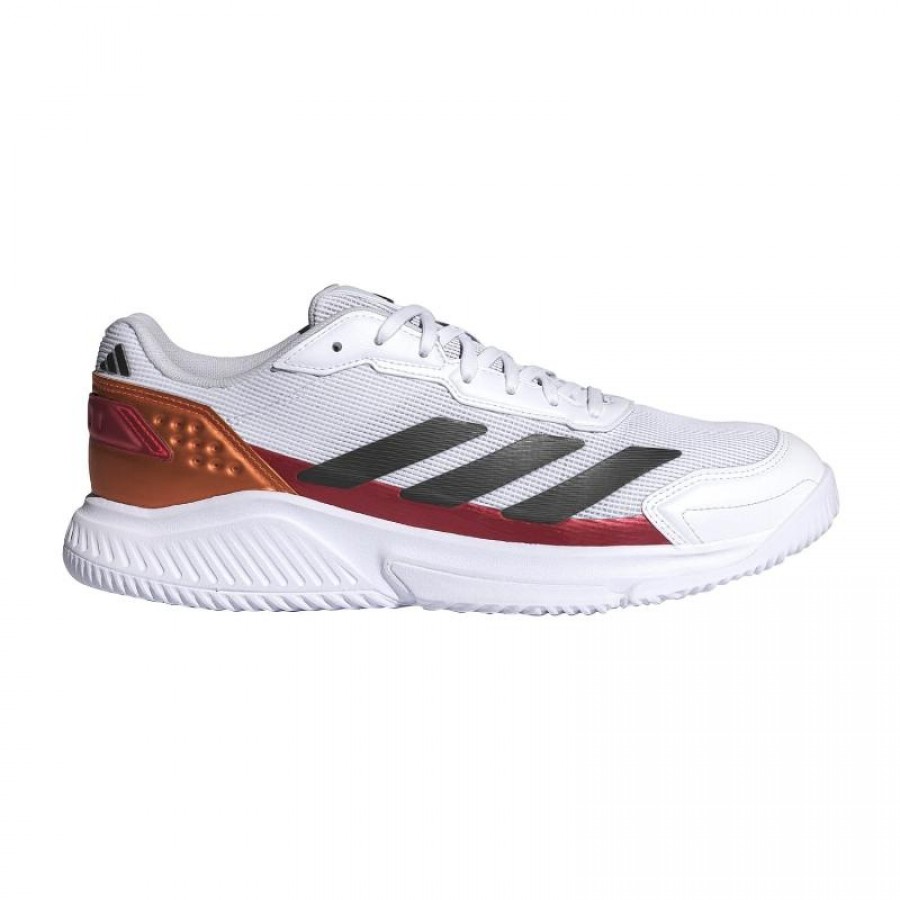 Zapatillas Adidas Courtquick Padel Blanco Rojo Cobre