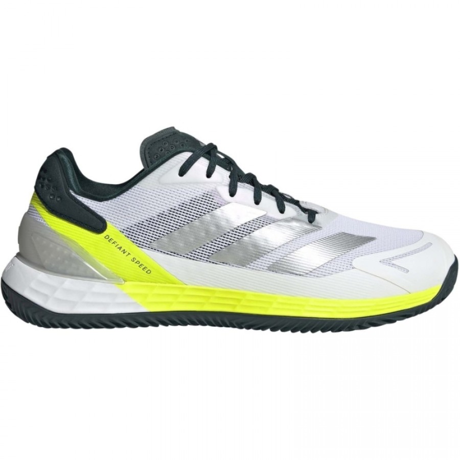 Adidas Defiant Speed 2 Blanc Argent Vert Baskets  Offre - Pas cher