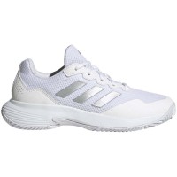 Zapatillas Adidas GameCourt 2 Blanco Plata Metal Mujer  Oferta + Barato