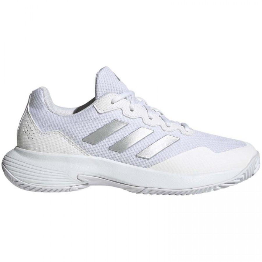 Zapatillas Adidas GameCourt 2 Blanco Plata Metal Mujer  Oferta + Barato