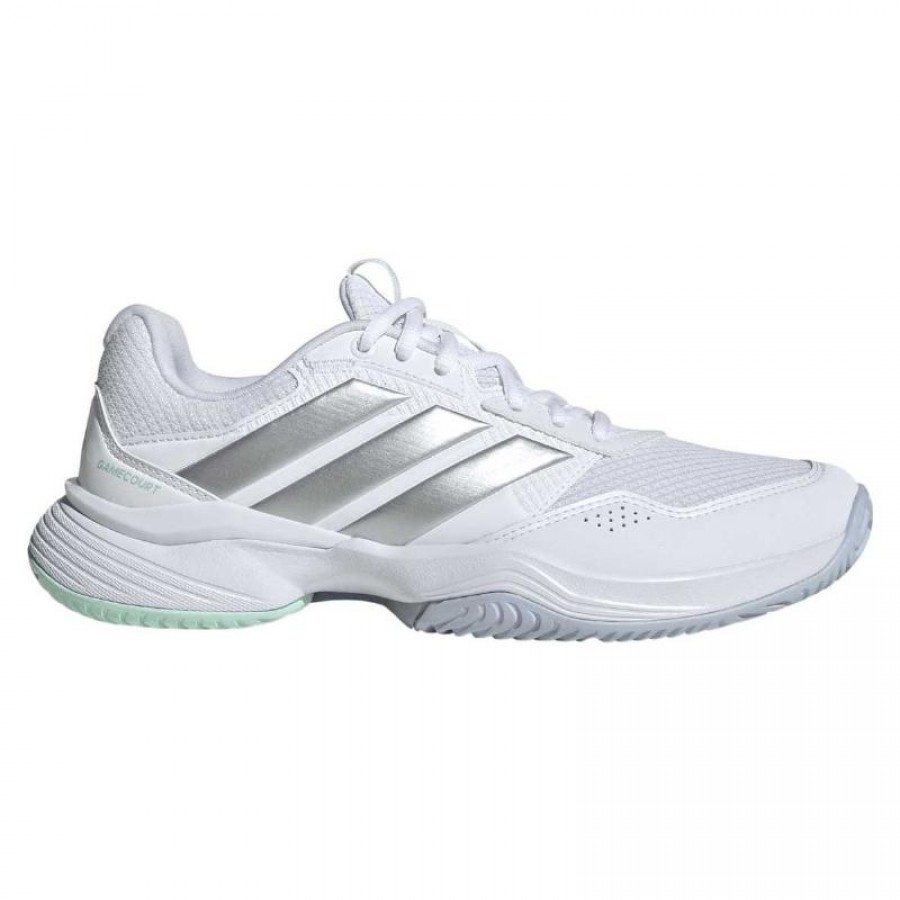 Zapatillas Adidas GameCourt 3 Blanco Plata Mujer