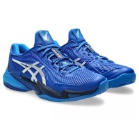 Baskets Asics Court FF 3 Novak Clay Bleu Noir Argent  Offre - Pas cher