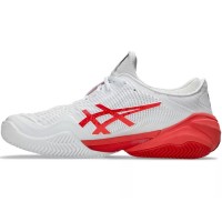 Asics Court FF 3 Novak Clay White Red Sneakers  Offer + Cheap