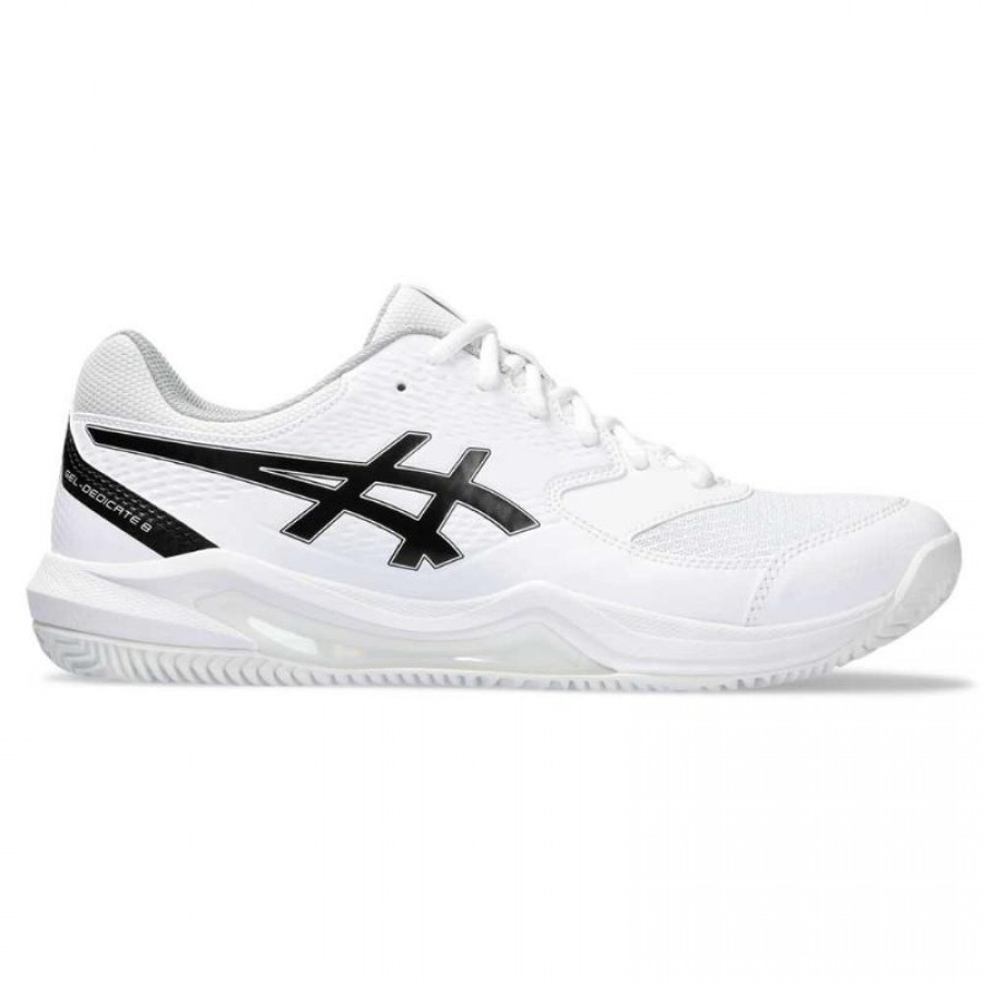 Asics Gel Dedicate 8 Clay White Black Shoes  Offer + Cheap