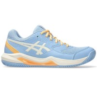 Zapatillas Asics Gel Dedicate 8 Padel Azul Stone Crema Mujer  Oferta + Barato