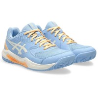 Zapatillas Asics Gel Dedicate 8 Padel Azul Stone Crema Mujer  Oferta + Barato