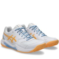 Zapatillas Asics Gel Dedicate 8 Padel Blanco Naranja Mujer  Oferta + Barato
