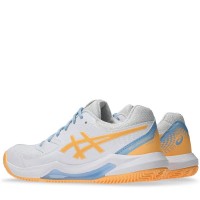 Zapatillas Asics Gel Dedicate 8 Padel Blanco Naranja Mujer  Oferta + Barato