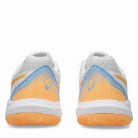 Zapatillas Asics Gel Dedicate 8 Padel Blanco Naranja Mujer  Oferta + Barato