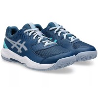 Tênis Asics Gel Dedicate 8 Padel GS Azul Mako Cinza Júnior  Oferta + Barato