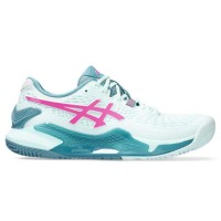 Asics Gel Resolution 9 Padel Mint Pink Fluor Women''s Shoes  Offer + Cheap