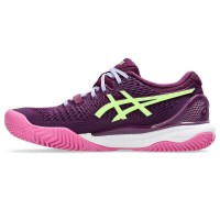 Zapatillas Asics Gel Resolution 9 Padel Malva Intenso Lima Mujer  Oferta + Barato