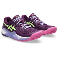 Zapatillas Asics Gel Resolution 9 Padel Malva Intenso Lima Mujer  Oferta + Barato