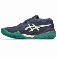 Zapatillas Asics Gel Resolution X Clay Azul Medianoche Crema  Oferta + Barato