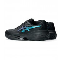 Baskets Asics Gel Resolution X CLAY Noir Bleu  Offre - Pas cher