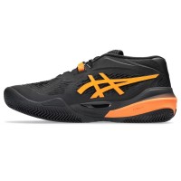 Tênis Asics Gel Resolution X Clay Preto Laranja  Oferta + Barato