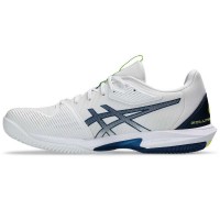 Baskets Asics Solution Speed FF 3 TERRE BATTUE Blanc Bleu Mako  Offre - Pas cher