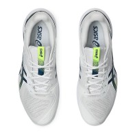 Baskets Asics Solution Speed FF 3 TERRE BATTUE Blanc Bleu Mako  Offre - Pas cher