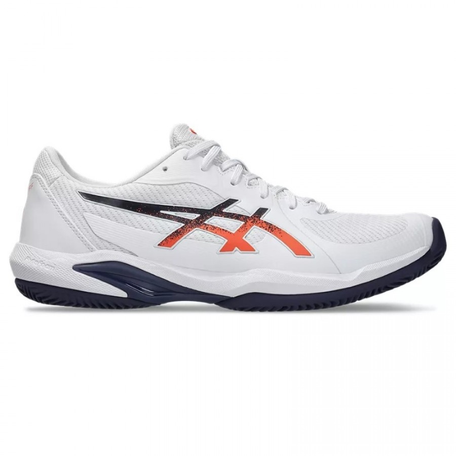 Asics Solution Swift FF 2 TERRE BATTUE Blanc Bleu Orange Baskets  Offre - Pas cher