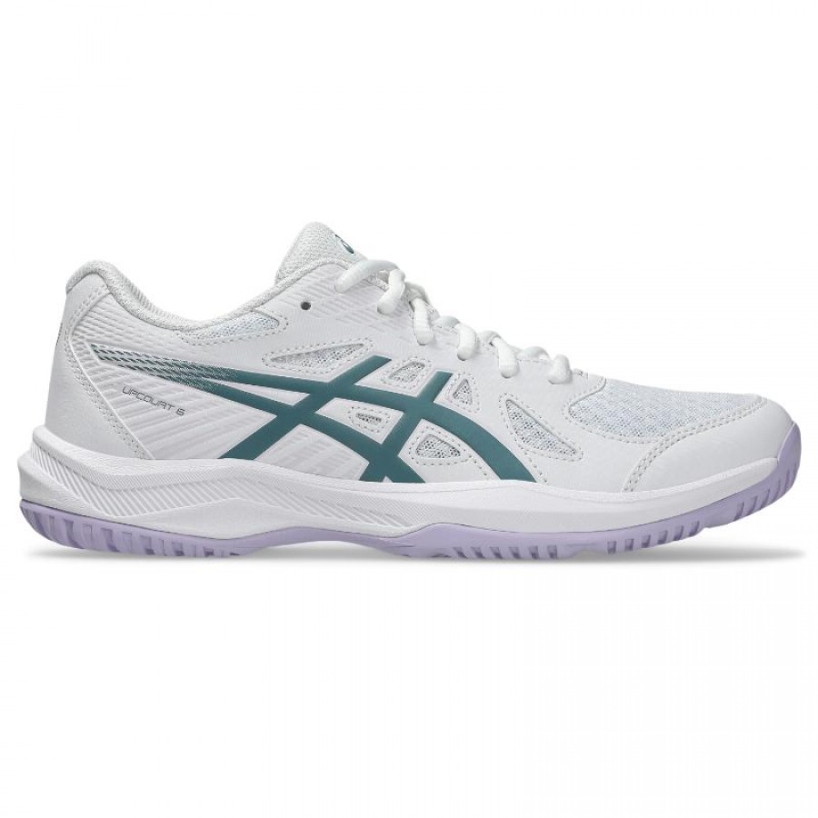 Asics Upcourt 6 White Green Women''s Sneakers
