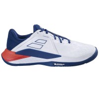 Babolat Propulse Fury 3 Blanc Bleu Rouge Sneakers  Offre - Pas cher