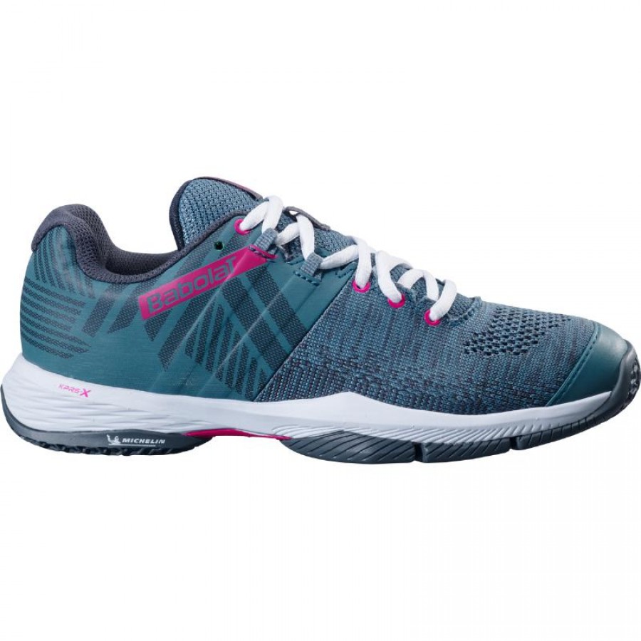Zapatillas Babolat Sensa Azul Atlantico Blanco Mujer  Oferta + Barato
