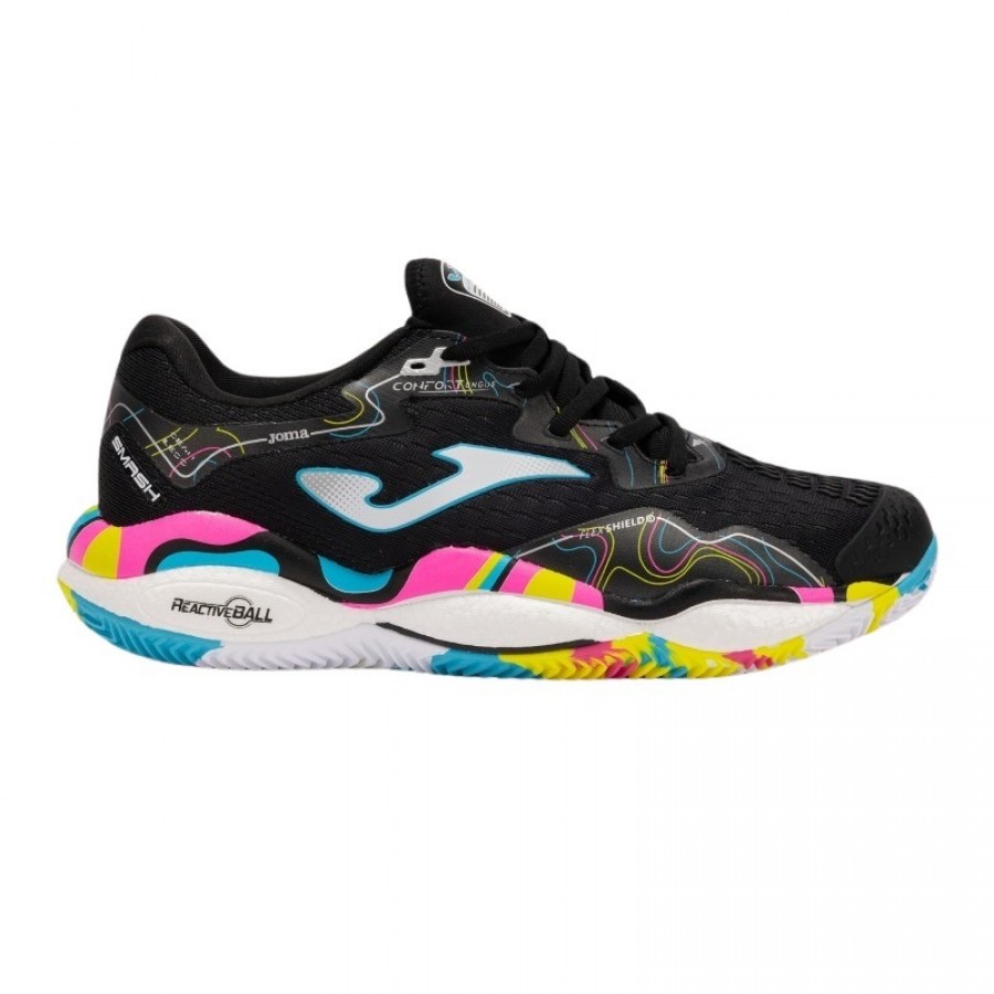 Joma Smash 2591 Noir Baskets Multicolores  Offre - Pas cher