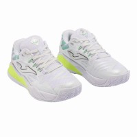 Joma Spin 2402 Blanc Vert Baskets Femme  Offre - Pas cher