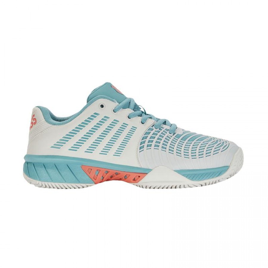 Zapatillas Kswiss Express Light 3 HB Blanco Turquesa Mujer  Oferta + Barato