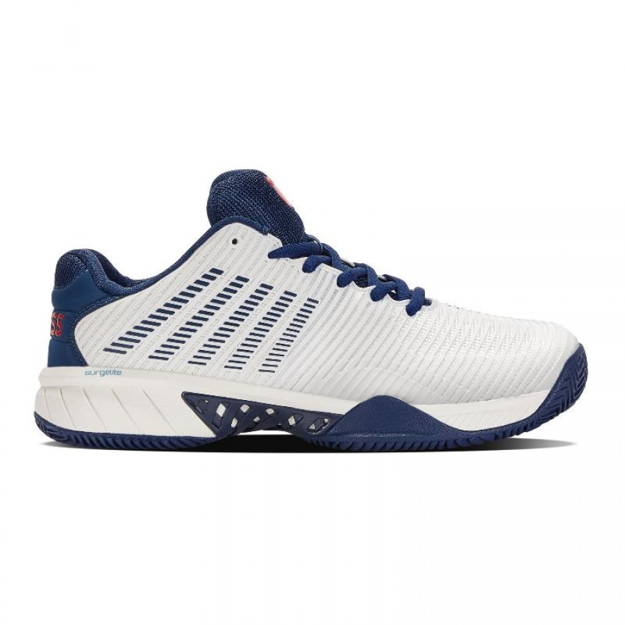Tênis Kswiss Hypercourt Express 2 HB Branco Azul   Oferta + Barato