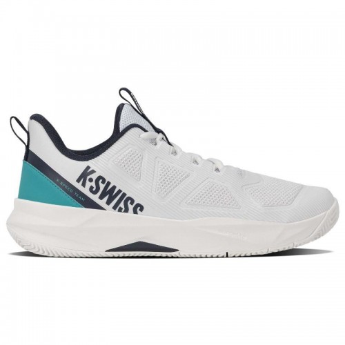 Baskets turquoise blanches en argile de l?équipe Kswiss Kspeed