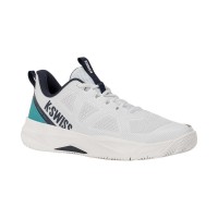 Baskets turquoise blanches en argile de l?équipe Kswiss Kspeed