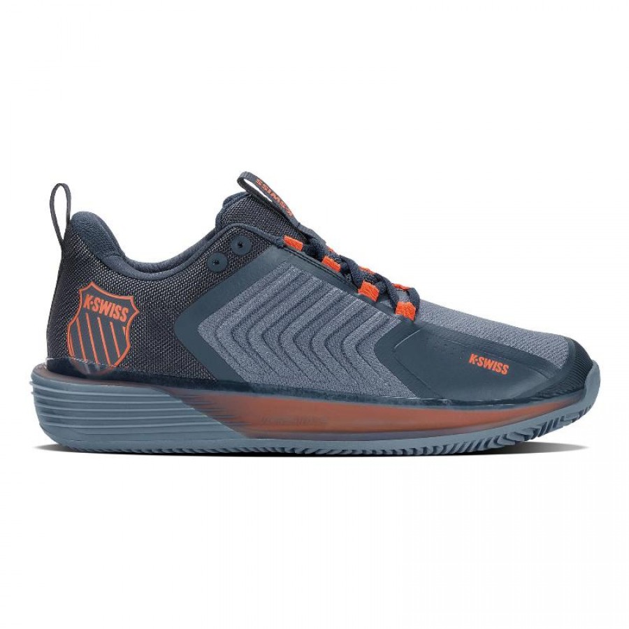 Chaussures Kswiss Ultrashot 3 HB Bleu Gris  Offre - Pas cher